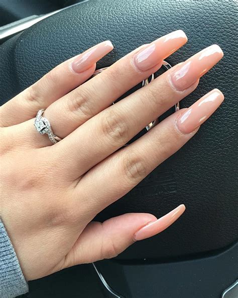 nude nails coffin|Nude Coffin Nails